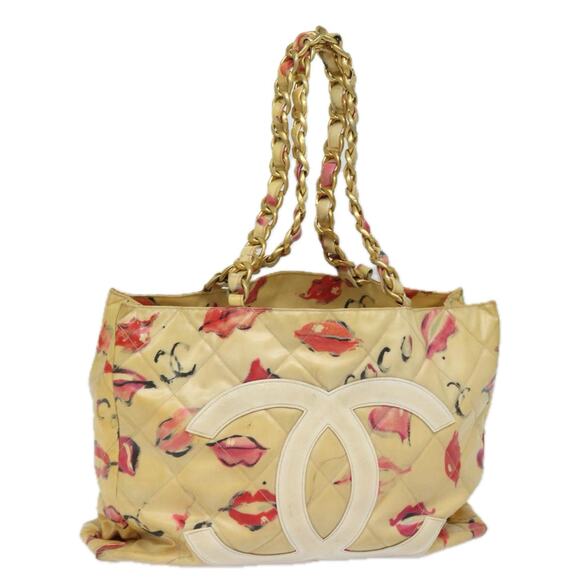 CHANEL Chain Tote Bag Vinyl White CC - Picture 1 of 16